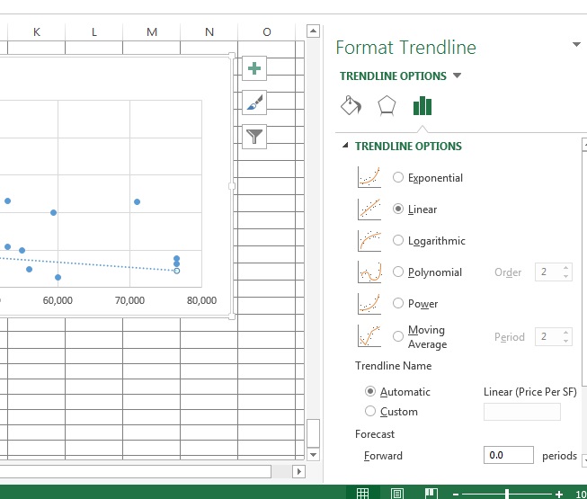 excel linear regression office
